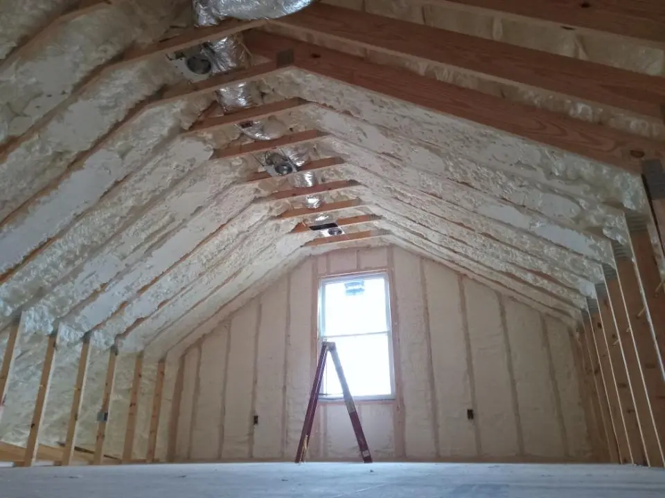 Spray foam roofing application for Crawl Space Insulation project in Discovery Bay